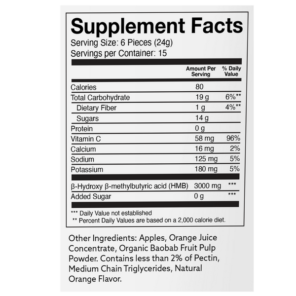 HMB Fruit Chews – Daily Muscle Support for Adults